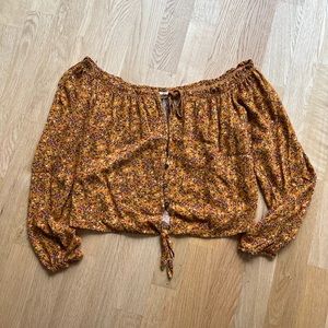 Mason & Bell Yellow Floral Off-Shoulder Blouse - Size Small *New Condition*